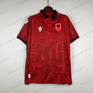 Goedkoop Albanië Thuis Voetbalshirt 23/24（EK 2024）